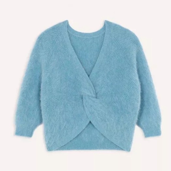 Ba&Sh Pullover Fill alpaca blend fuzzy knotted sweater, NWT, size 2 (Sm/Med) - Picture 5 of 12